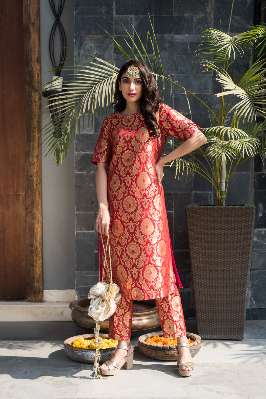 Brocade suit set - Main Image