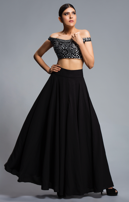 Silver skirt blouse deals