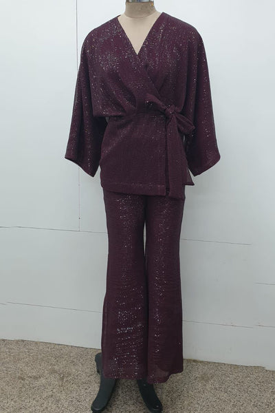 All Sequin Tie-up Co-ord Set