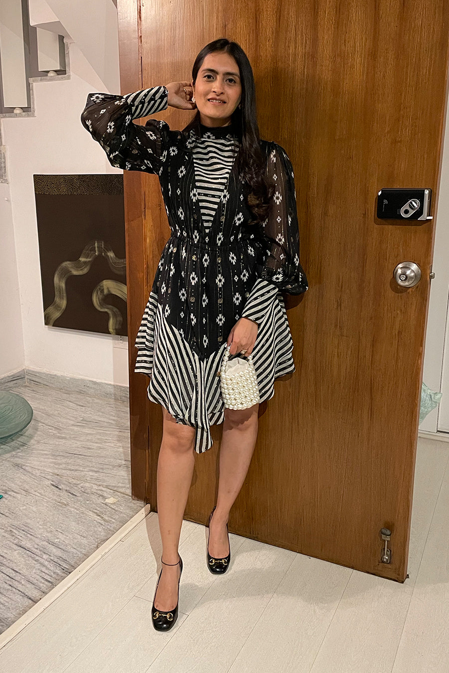 Black & White printed dress