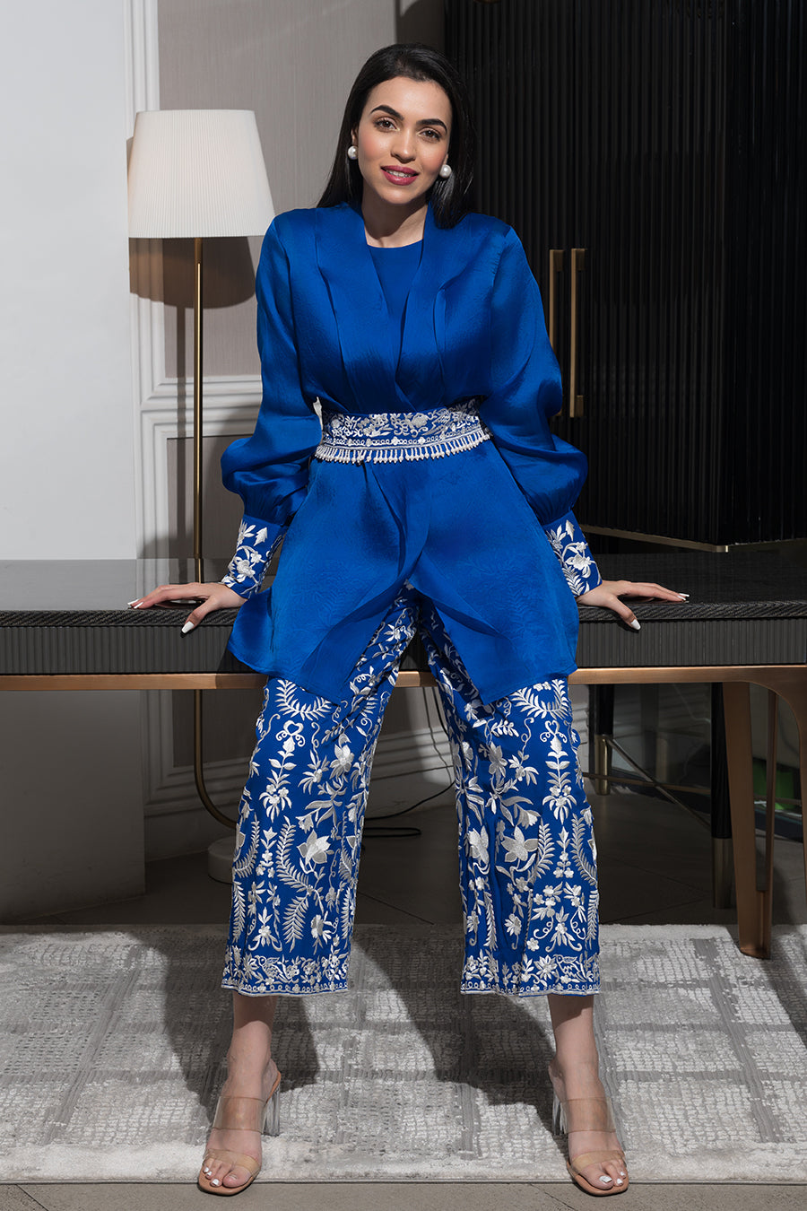 Organza tunic and gaara pants set