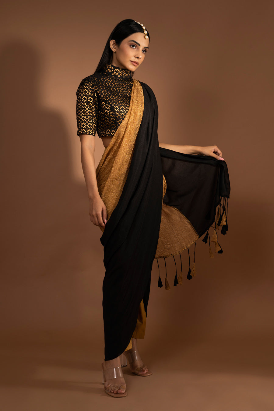 Lazer cut pant saree