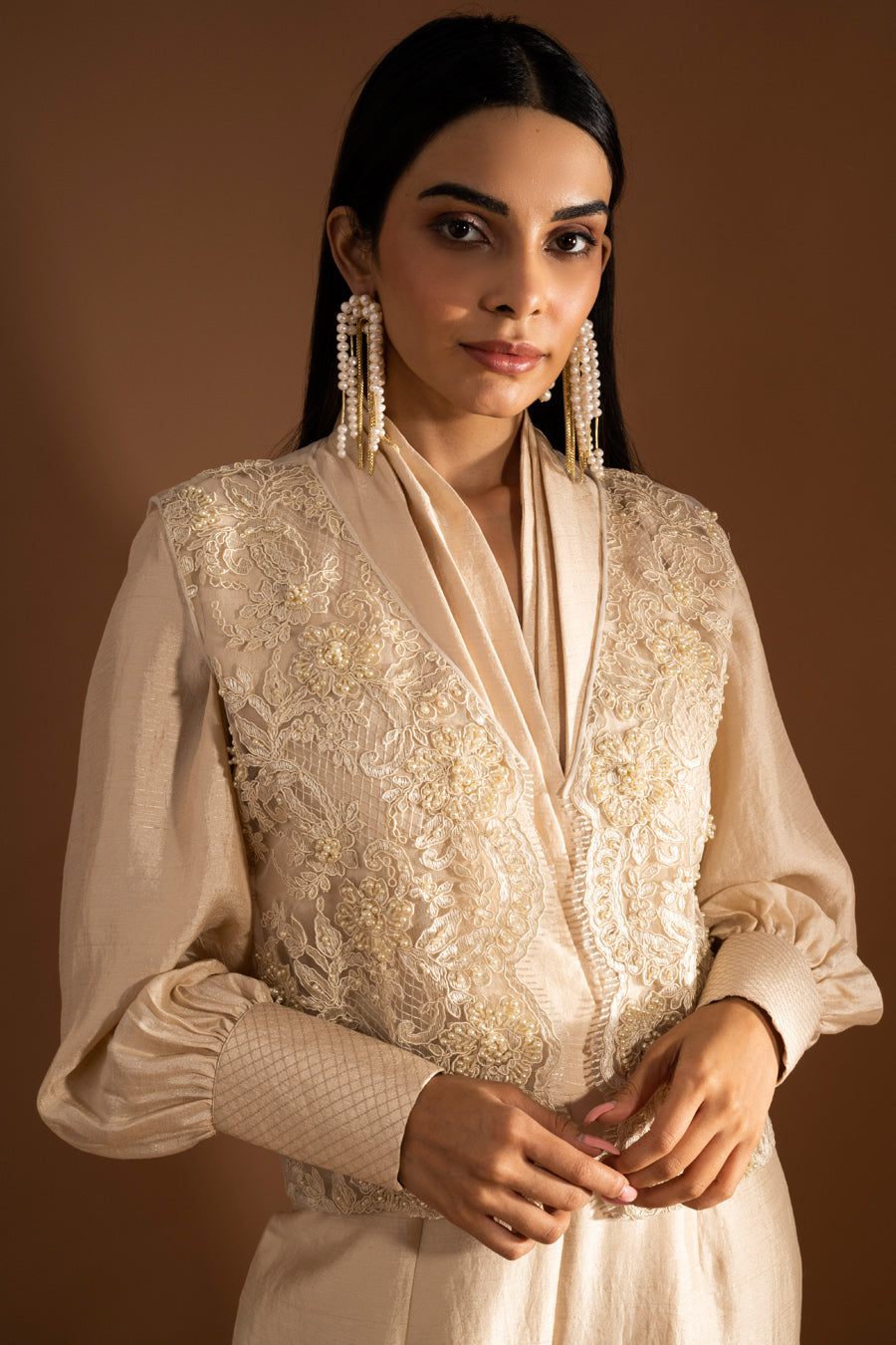 Jumpsuit & embroidered jacket set