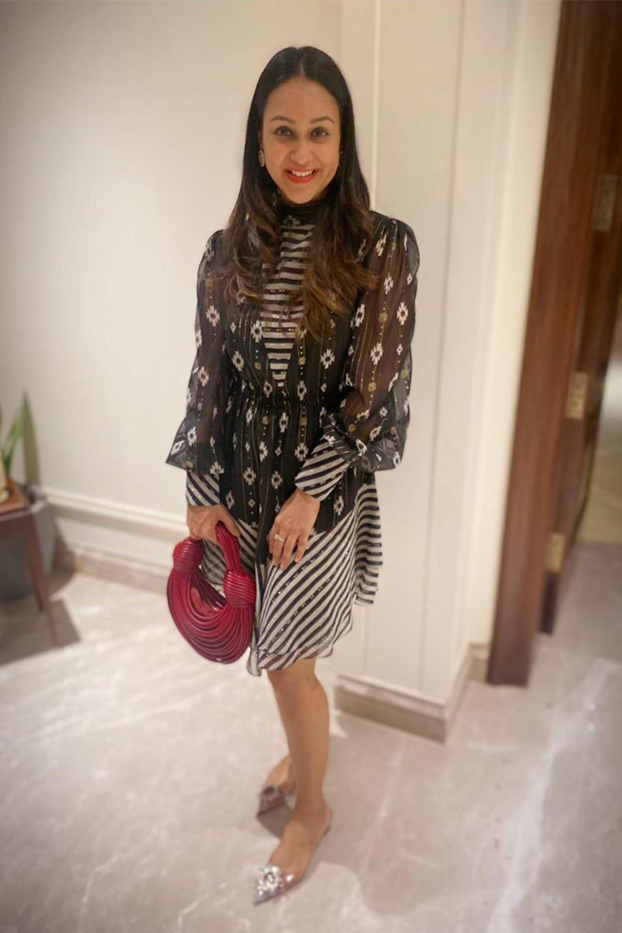 Black & White printed dress